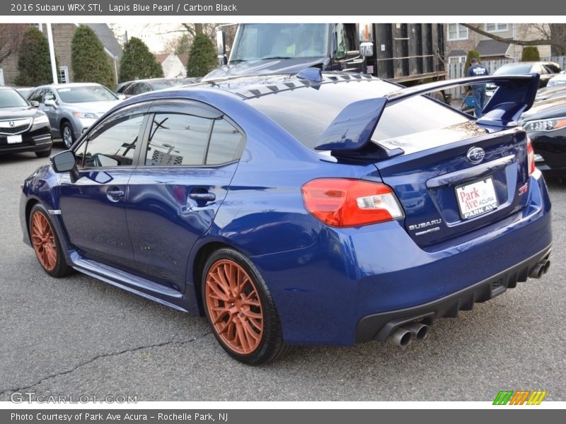 Lapis Blue Pearl / Carbon Black 2016 Subaru WRX STI