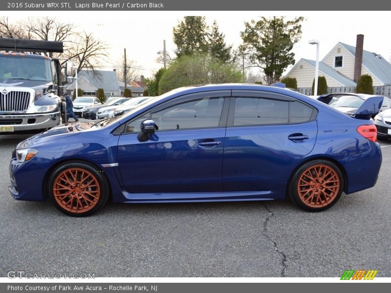 Lapis Blue Pearl / Carbon Black 2016 Subaru WRX STI