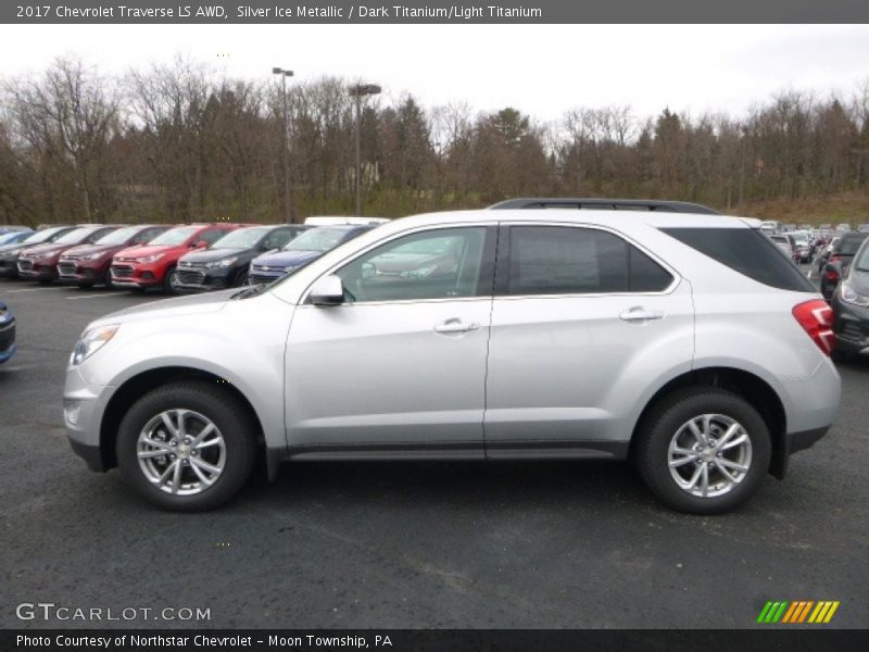 Silver Ice Metallic / Dark Titanium/Light Titanium 2017 Chevrolet Traverse LS AWD