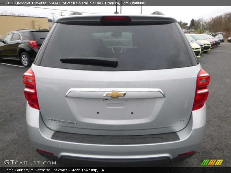 Silver Ice Metallic / Dark Titanium/Light Titanium 2017 Chevrolet Traverse LS AWD