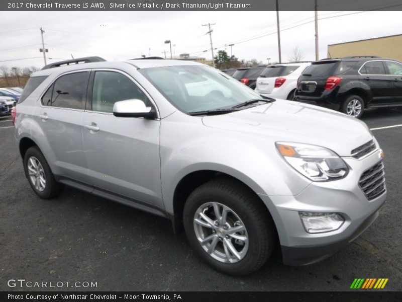 Silver Ice Metallic / Dark Titanium/Light Titanium 2017 Chevrolet Traverse LS AWD