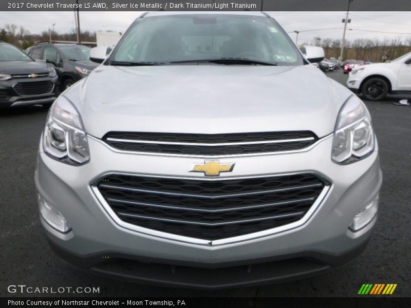 Silver Ice Metallic / Dark Titanium/Light Titanium 2017 Chevrolet Traverse LS AWD