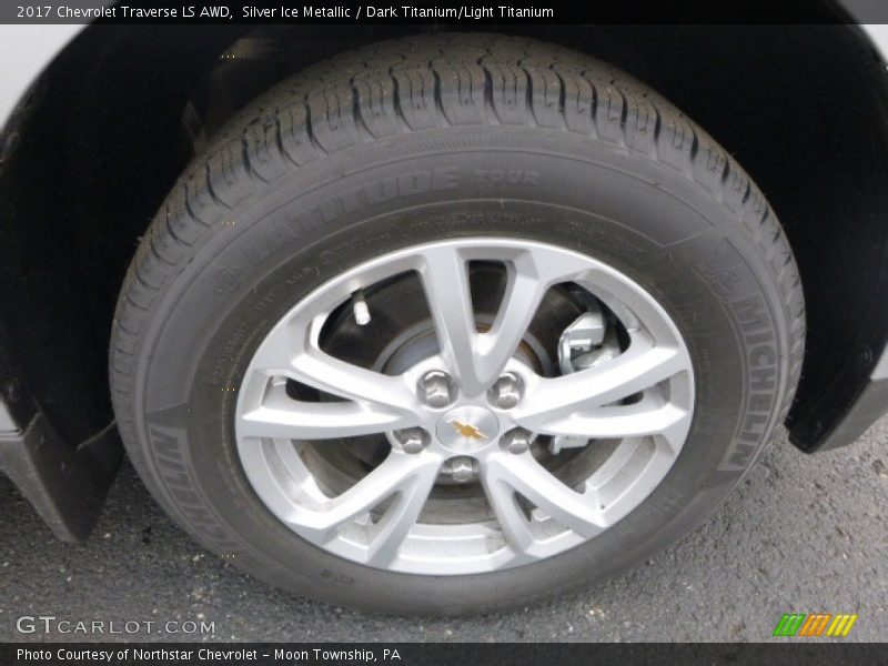 Silver Ice Metallic / Dark Titanium/Light Titanium 2017 Chevrolet Traverse LS AWD