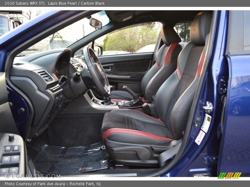 Front Seat of 2016 WRX STI