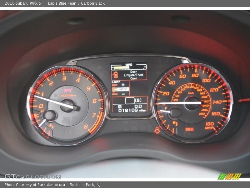  2016 WRX STI STI Gauges