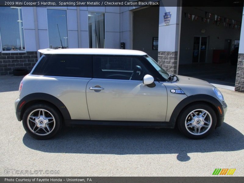 Sparkling Silver Metallic / Checkered Carbon Black/Black 2009 Mini Cooper S Hardtop