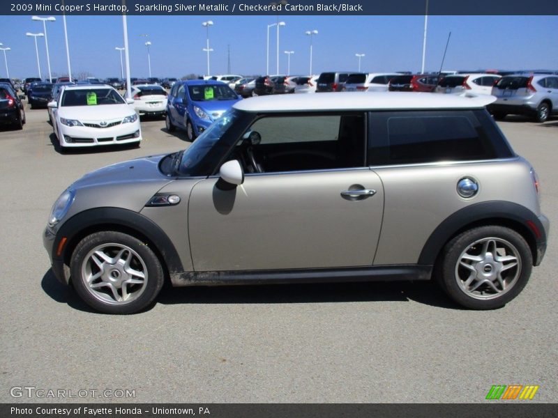 Sparkling Silver Metallic / Checkered Carbon Black/Black 2009 Mini Cooper S Hardtop
