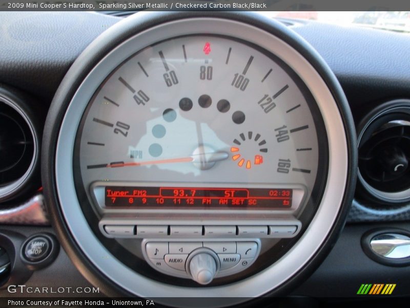 Sparkling Silver Metallic / Checkered Carbon Black/Black 2009 Mini Cooper S Hardtop