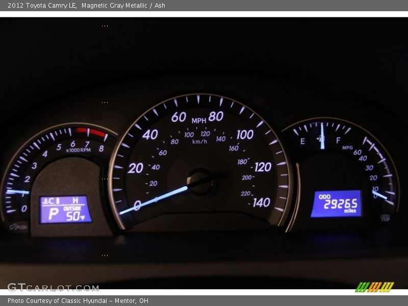 Magnetic Gray Metallic / Ash 2012 Toyota Camry LE