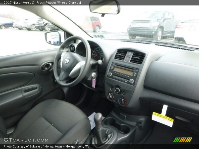 Fresh Powder White / Charcoal 2017 Nissan Versa S