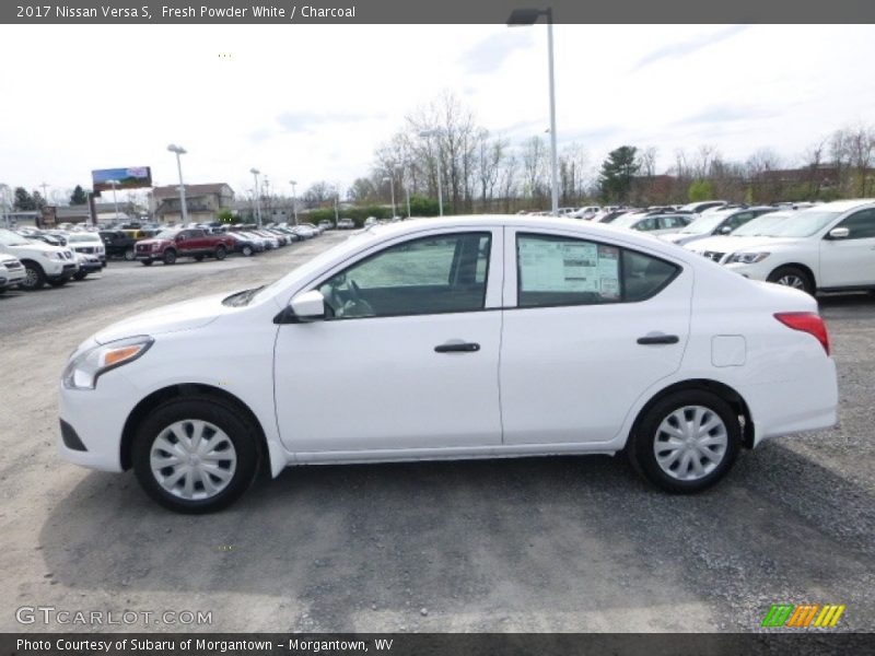 Fresh Powder White / Charcoal 2017 Nissan Versa S