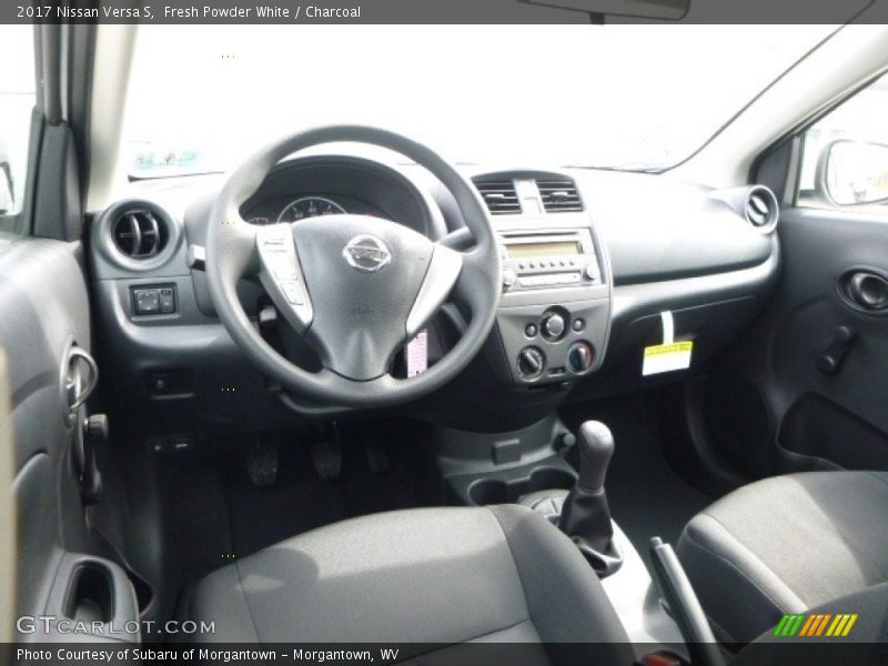 Fresh Powder White / Charcoal 2017 Nissan Versa S