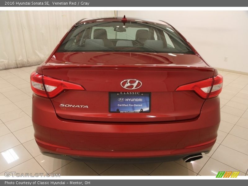 Venetian Red / Gray 2016 Hyundai Sonata SE