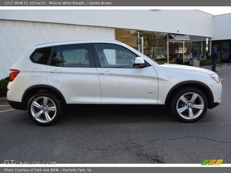 Mineral White Metallic / Saddle Brown 2017 BMW X3 xDrive35i