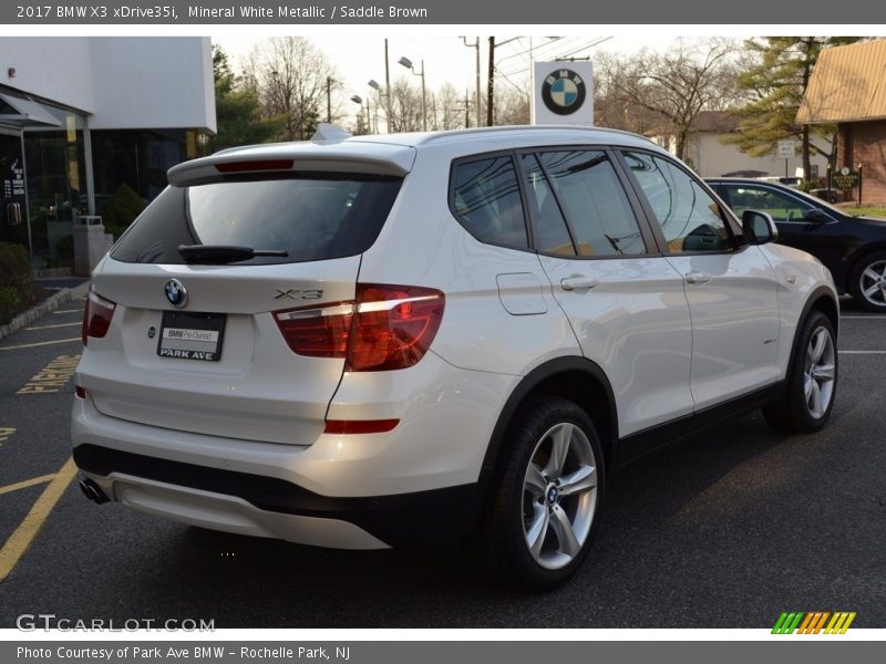 Mineral White Metallic / Saddle Brown 2017 BMW X3 xDrive35i