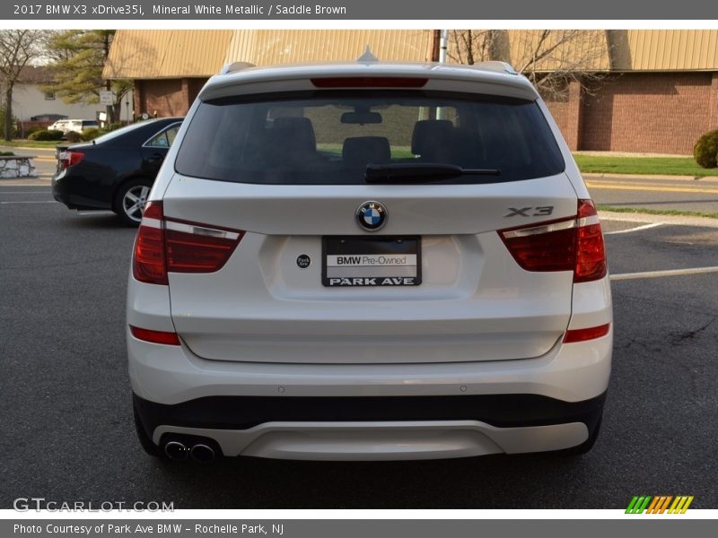 Mineral White Metallic / Saddle Brown 2017 BMW X3 xDrive35i