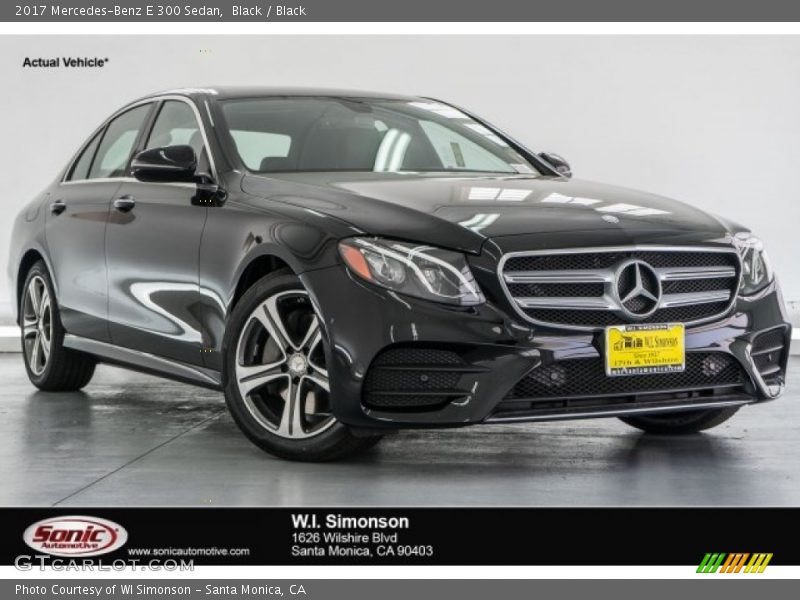 Black / Black 2017 Mercedes-Benz E 300 Sedan