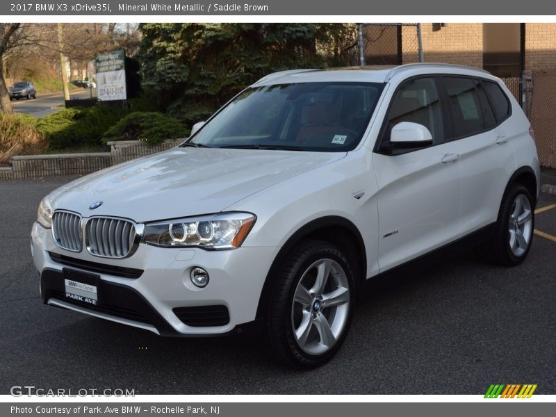 Mineral White Metallic / Saddle Brown 2017 BMW X3 xDrive35i