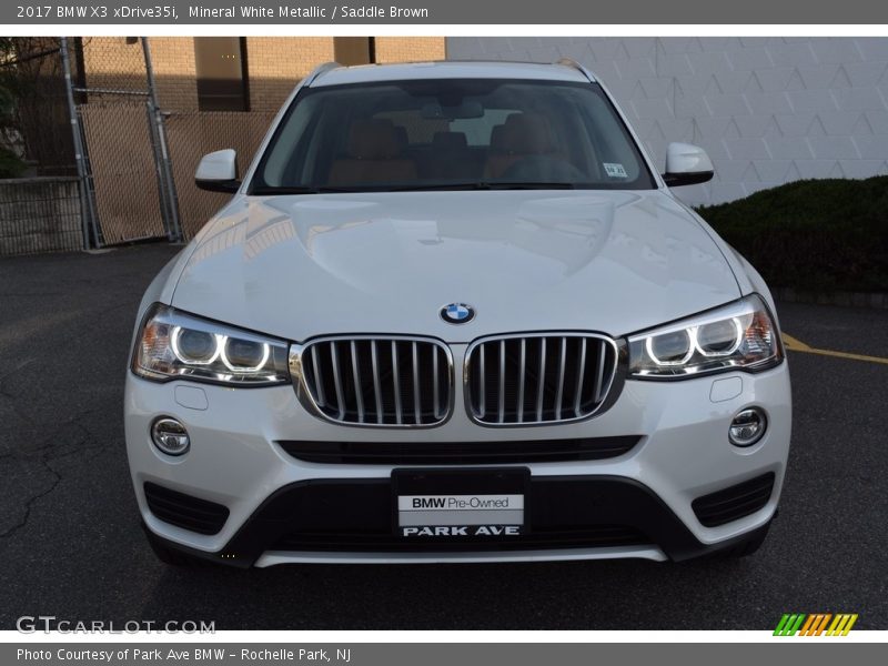 Mineral White Metallic / Saddle Brown 2017 BMW X3 xDrive35i