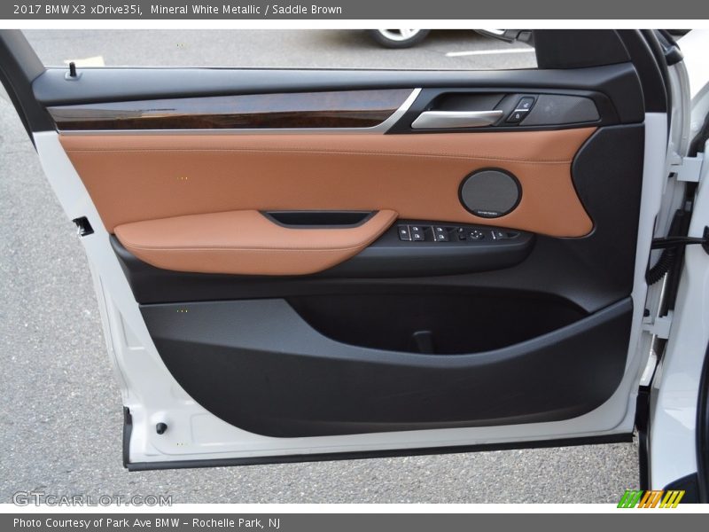 Mineral White Metallic / Saddle Brown 2017 BMW X3 xDrive35i