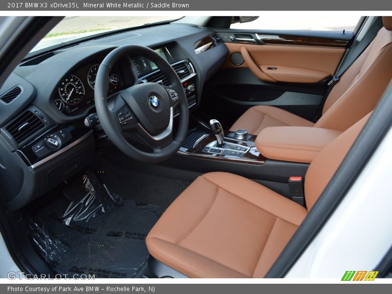 Mineral White Metallic / Saddle Brown 2017 BMW X3 xDrive35i
