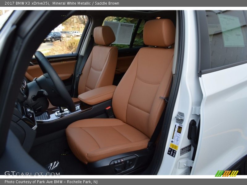 Mineral White Metallic / Saddle Brown 2017 BMW X3 xDrive35i