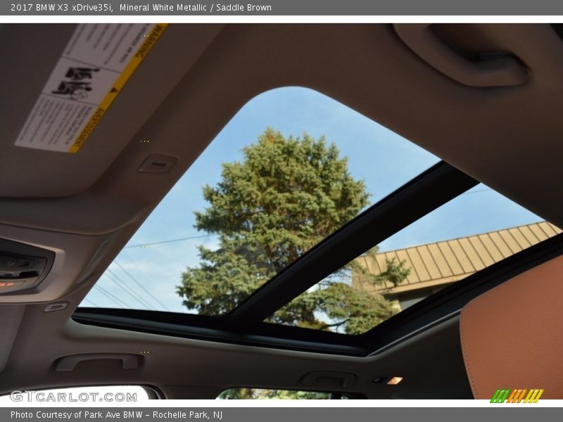 Mineral White Metallic / Saddle Brown 2017 BMW X3 xDrive35i