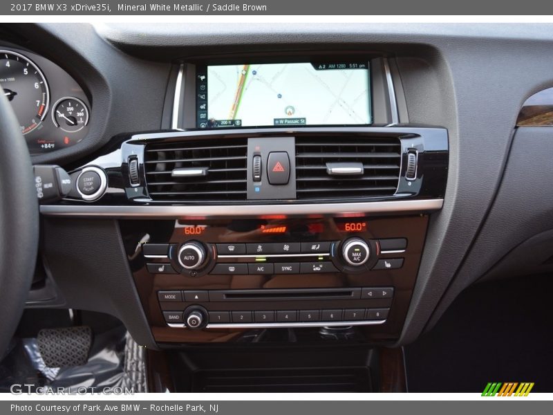 Mineral White Metallic / Saddle Brown 2017 BMW X3 xDrive35i