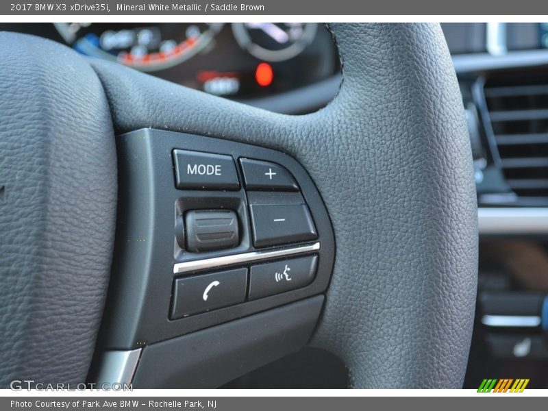 Mineral White Metallic / Saddle Brown 2017 BMW X3 xDrive35i