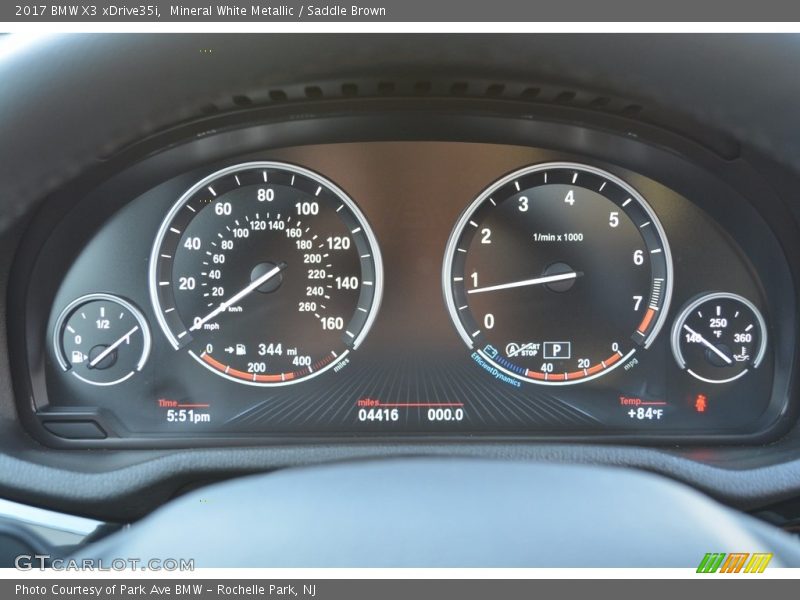 Mineral White Metallic / Saddle Brown 2017 BMW X3 xDrive35i