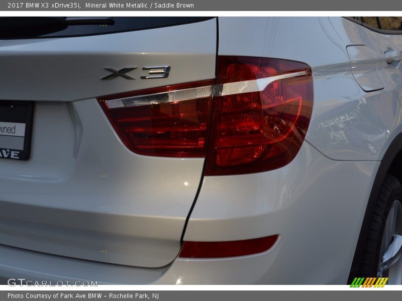 Mineral White Metallic / Saddle Brown 2017 BMW X3 xDrive35i