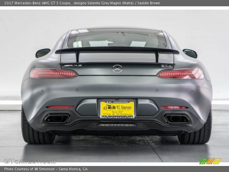 designo Selenite Grey Magno (Matte) / Saddle Brown 2017 Mercedes-Benz AMG GT S Coupe