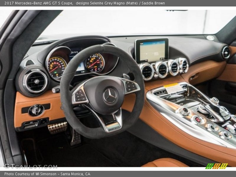designo Selenite Grey Magno (Matte) / Saddle Brown 2017 Mercedes-Benz AMG GT S Coupe