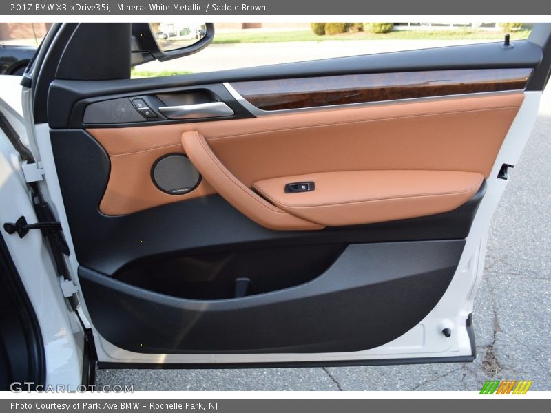 Mineral White Metallic / Saddle Brown 2017 BMW X3 xDrive35i