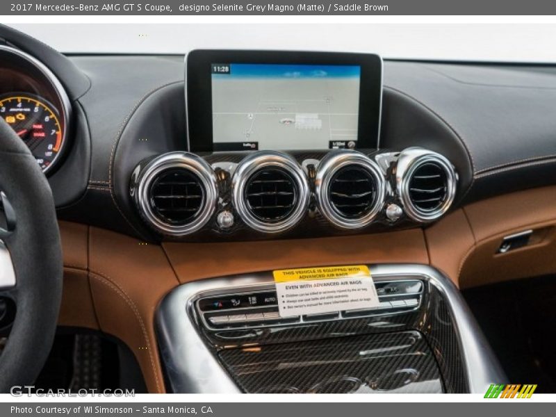 designo Selenite Grey Magno (Matte) / Saddle Brown 2017 Mercedes-Benz AMG GT S Coupe