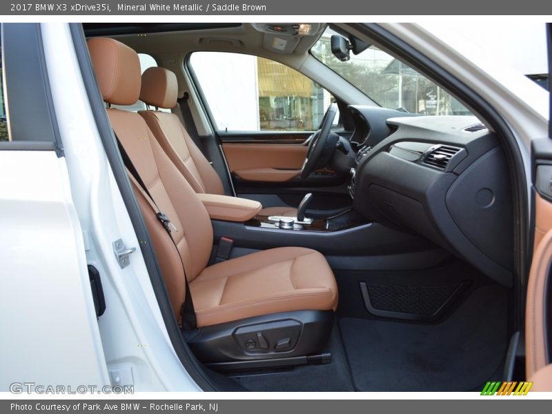 Mineral White Metallic / Saddle Brown 2017 BMW X3 xDrive35i