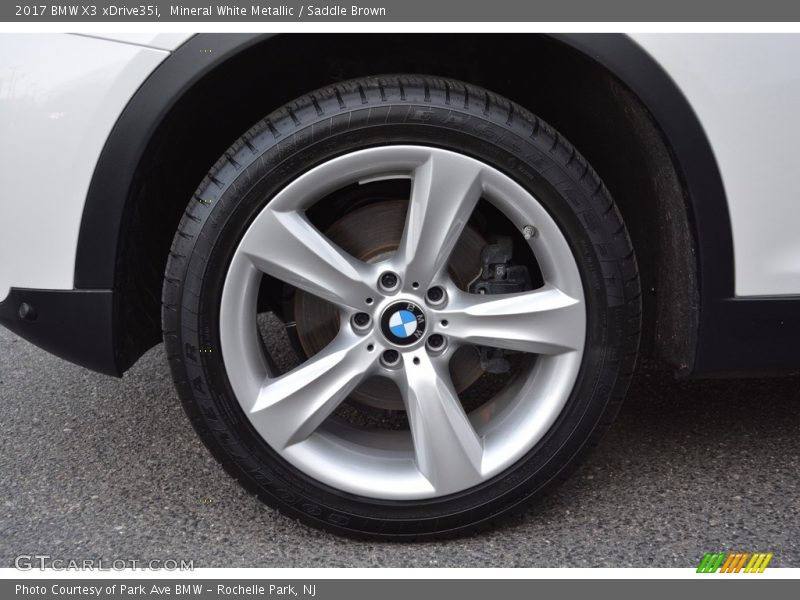 Mineral White Metallic / Saddle Brown 2017 BMW X3 xDrive35i