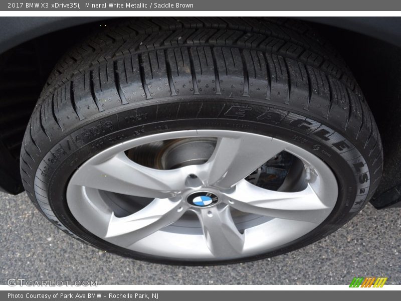 Mineral White Metallic / Saddle Brown 2017 BMW X3 xDrive35i