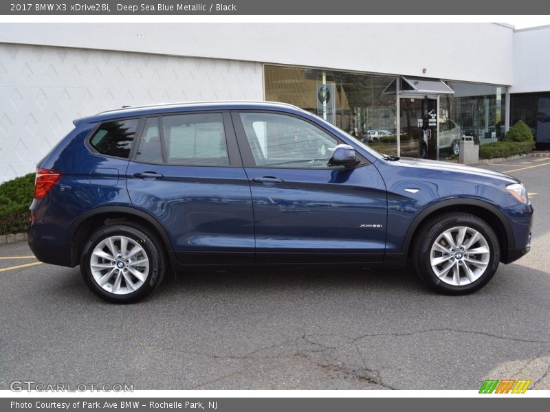 Deep Sea Blue Metallic / Black 2017 BMW X3 xDrive28i