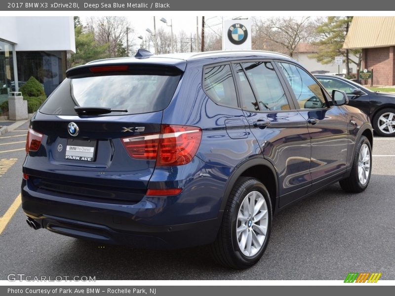 Deep Sea Blue Metallic / Black 2017 BMW X3 xDrive28i