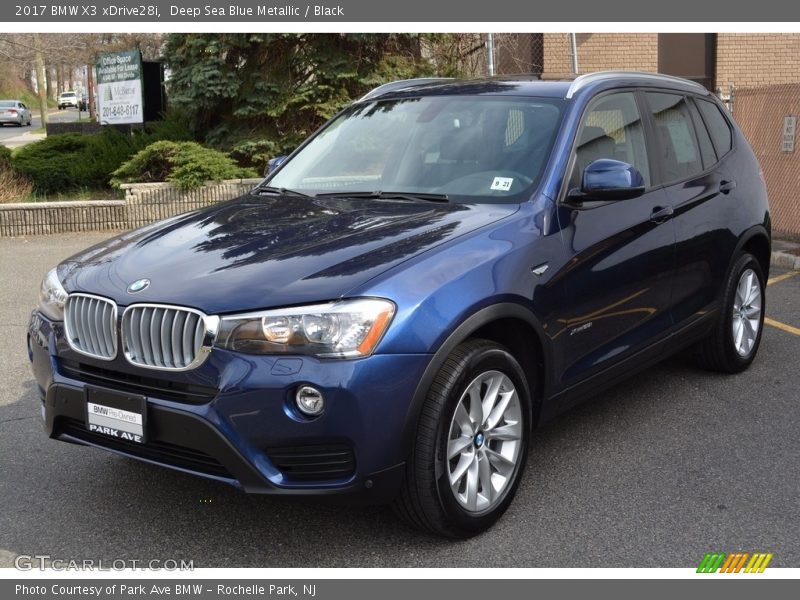 Deep Sea Blue Metallic / Black 2017 BMW X3 xDrive28i