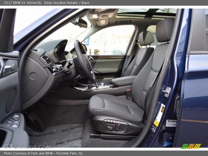 Deep Sea Blue Metallic / Black 2017 BMW X3 xDrive28i