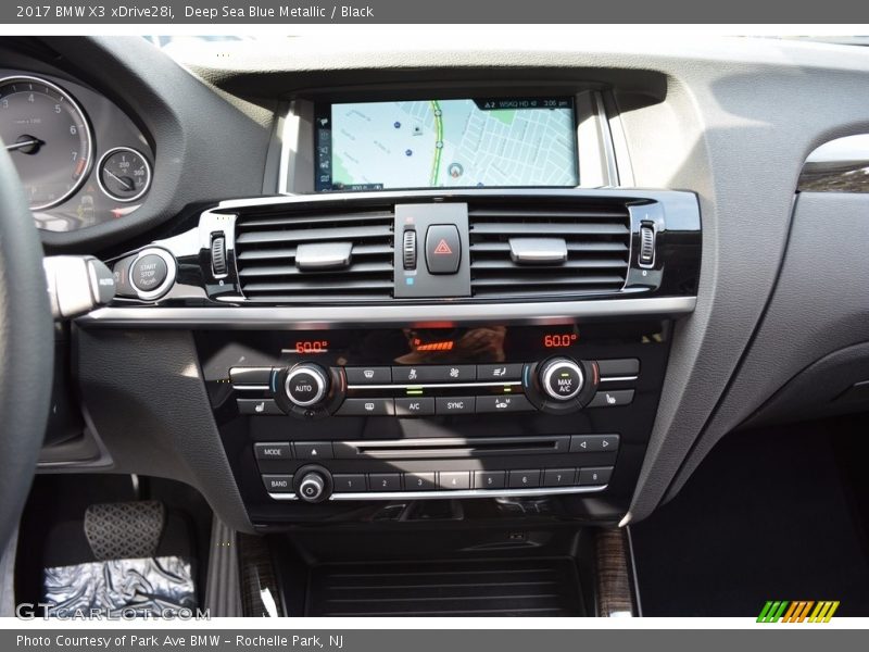 Deep Sea Blue Metallic / Black 2017 BMW X3 xDrive28i
