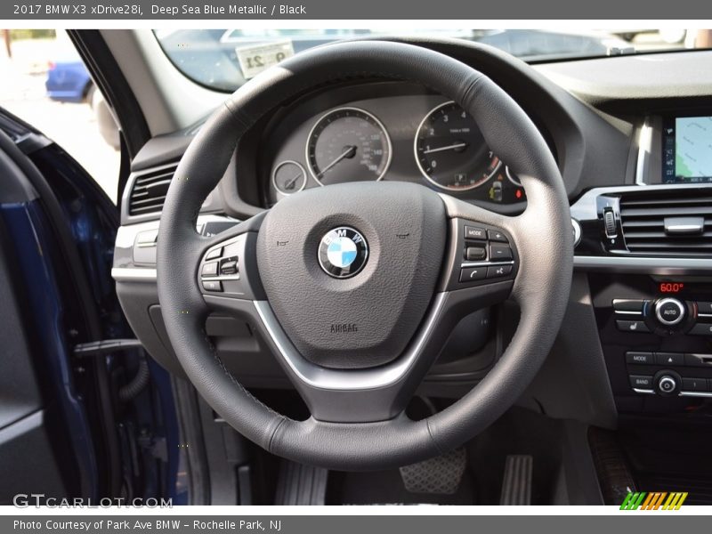 Deep Sea Blue Metallic / Black 2017 BMW X3 xDrive28i