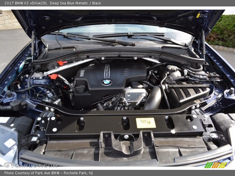 Deep Sea Blue Metallic / Black 2017 BMW X3 xDrive28i
