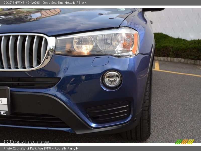 Deep Sea Blue Metallic / Black 2017 BMW X3 xDrive28i