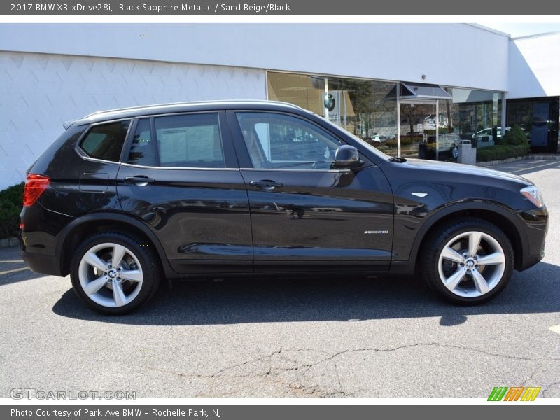 Black Sapphire Metallic / Sand Beige/Black 2017 BMW X3 xDrive28i