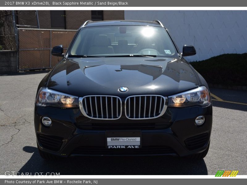 Black Sapphire Metallic / Sand Beige/Black 2017 BMW X3 xDrive28i