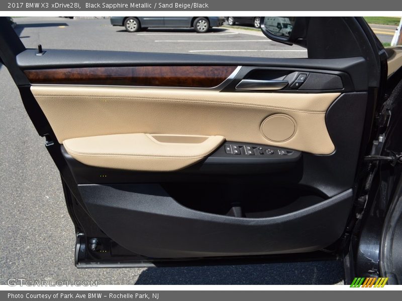 Black Sapphire Metallic / Sand Beige/Black 2017 BMW X3 xDrive28i