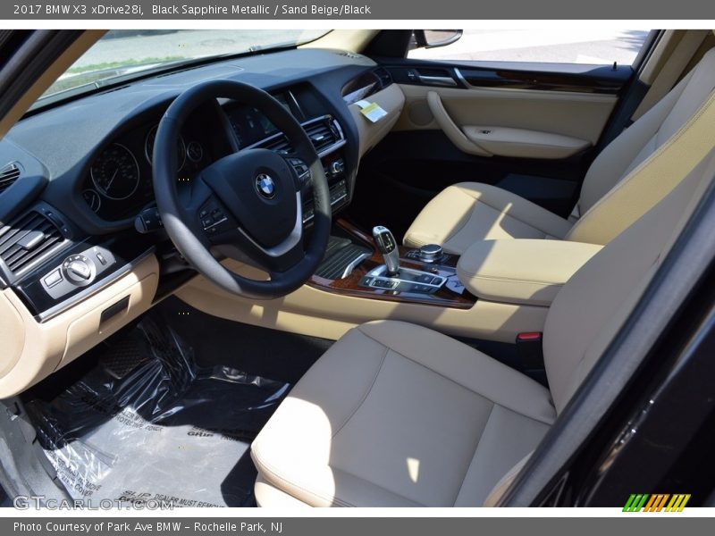 Black Sapphire Metallic / Sand Beige/Black 2017 BMW X3 xDrive28i